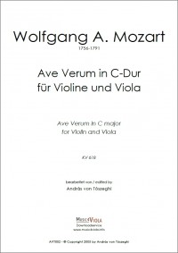 AVT002 • MOZART - Ave Verum - 2 parts with partner part in 
