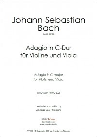 AVT004 • BACH - Adagio - 2 playing scores with partner voic