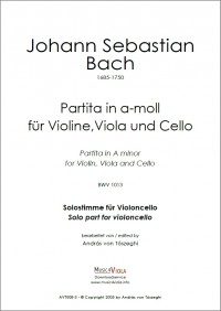 AVT008-3 • BACH - Partita - Solo part for violoncello with vi