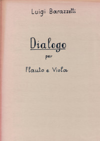 M4V-1044 • BARAZZETTI - Dialogo - Score
