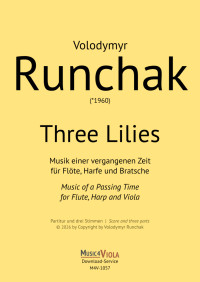 M4V-1057 &bull; RUNCHAK - Three Lilies - Partitur und 3 Stimmen